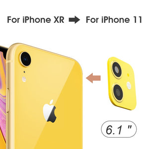 3D Alumium Camera Lens Seconds Change for iPhone 11 Pro Max Lens Ring Cover Sticker For iPhone X R XS MAX Rear Protective Cover