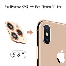 Load image into Gallery viewer, 3D Alumium Camera Lens Seconds Change for iPhone 11 Pro Max Lens Ring Cover Sticker For iPhone X R XS MAX Rear Protective Cover