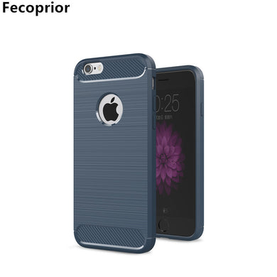 Fecoprior Phone6S Case for iPhone 6 6S iPhone6 4.7inch Back Cover Carbon Fiber Luxury Protective Armor Phone Celulars